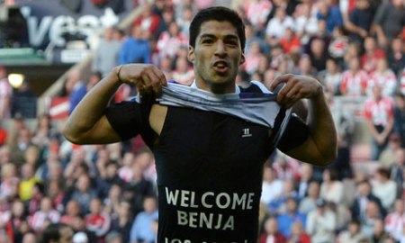 Suárez dedicates goal to new baby son Benja