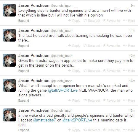 Those tweets, captured before disappearing