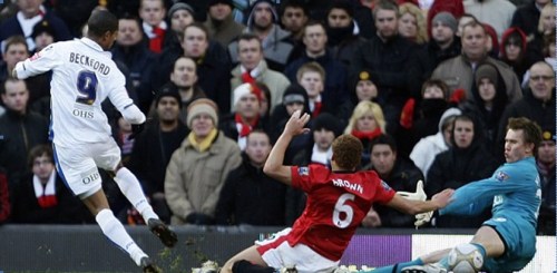 Jermaine scores at the Beckford End