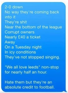 Spontaneous reaction from an awestruck Derby fan