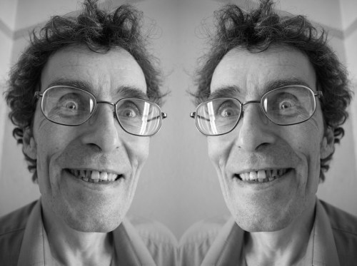 Prof. Dummfahrt in conference with himself, yesterday