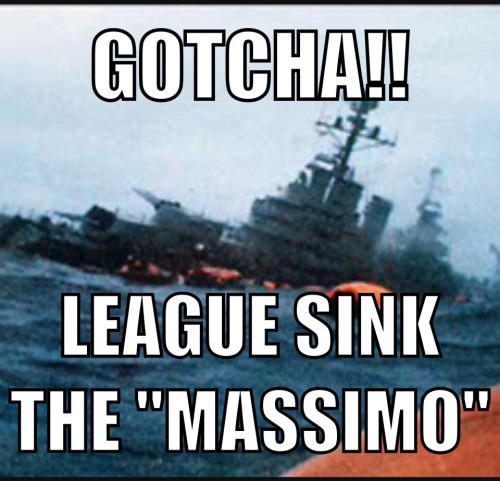 The sinking of the "Massimo" - as reported by "The Scum"