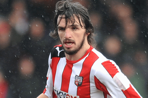 Old friend turned temporary foe - the Bees' ex-White, Jonathan Douglas